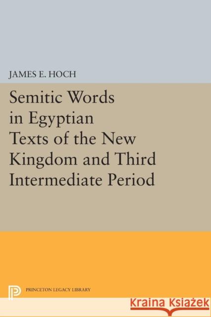 Semitic Words in Egyptian Texts of the New Kingdom and Third Intermediate Period Hoch, James E. 9780691602554 John Wiley & Sons - książka