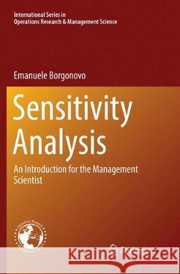 Sensitivity Analysis: An Introduction for the Management Scientist Borgonovo, Emanuele 9783319848600 Springer - książka