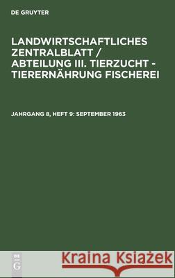 September 1963 No Contributor 9783112542651 De Gruyter - książka