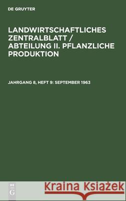 September 1963 No Contributor 9783112542859 De Gruyter - książka