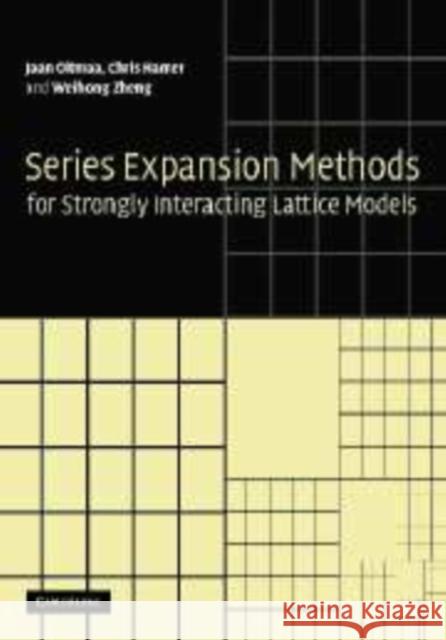 Series Expansion Methods for Strongly Interacting Lattice Models Jaan Oitmaa Chris Hamer Weihong Zheng 9780521143592 Cambridge University Press - książka