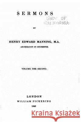 Sermons Henry Edward Manning 9781533682284 Createspace Independent Publishing Platform - książka