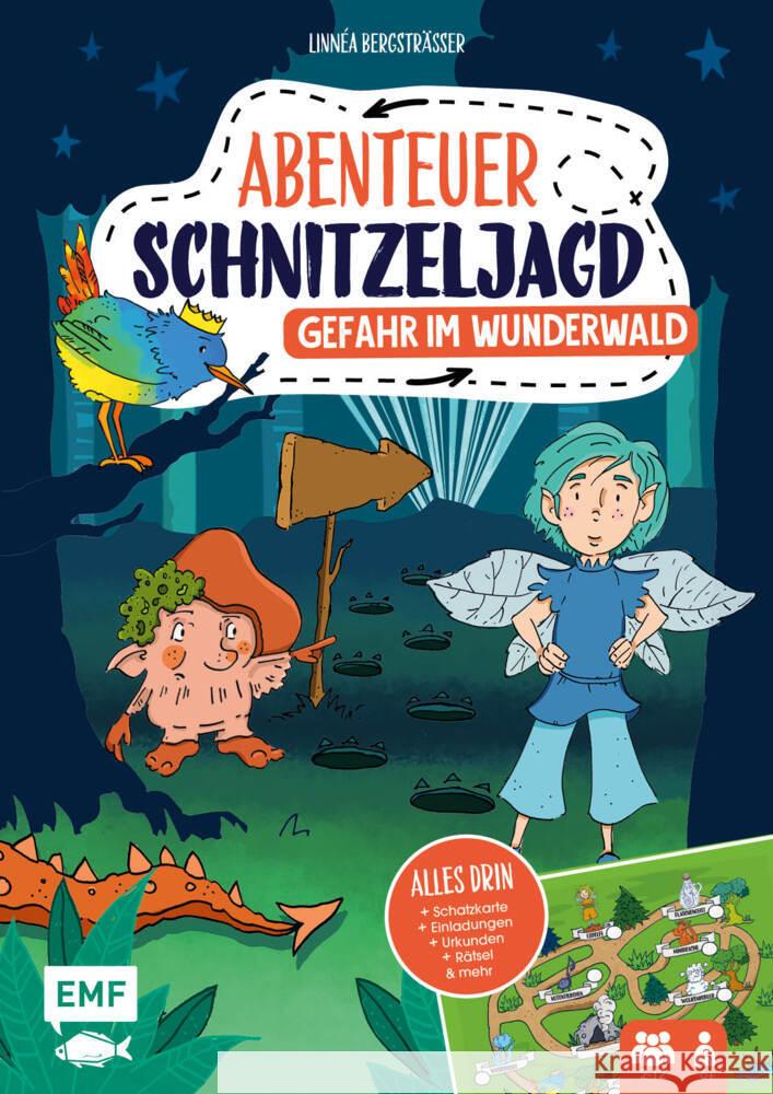 Set: Abenteuer Schnitzeljagd - Gefahr im Wunderwald Bergsträsser, Linnéa 9783745911480 EMF Edition Michael Fischer - książka