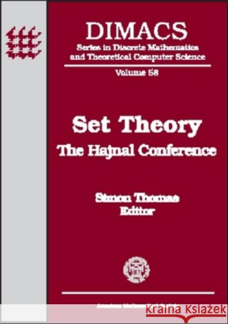 Set Theory : The Hajnal Conference  9780821827864 AMERICAN MATHEMATICAL SOCIETY - książka