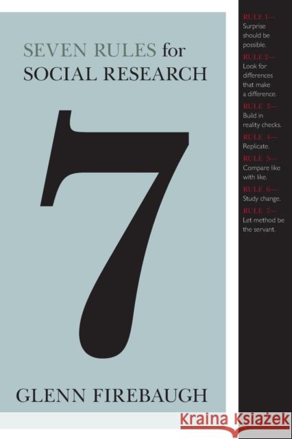 Seven Rules for Social Research Glenn Firebaugh 9780691135670  - książka