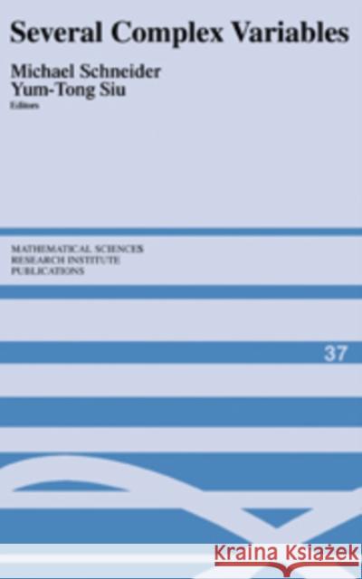 Several Complex Variables Michael Schneider Yum-Tong Siu 9780521153898 Cambridge University Press - książka