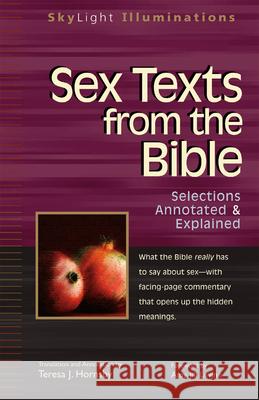 Sex Texts from the Bible: Selections Annotated & Explained Teresa J. Hornsby Amy-Jill Levine 9781594732171 Skylight Paths Publishing - książka