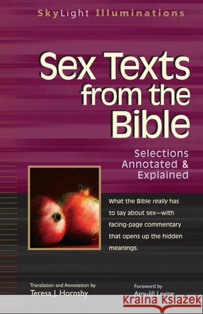 Sex Texts from the Bible: Selections Annotated & Explained Teresa J. Hornsby Amy-Jill Levine Theresa J. Hornsby 9781683362890 Skylight Paths Publishing - książka