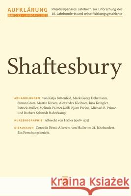 Shaftesbury Insa Kringler Rainer Godel 9783787347452 Felix Meiner - książka