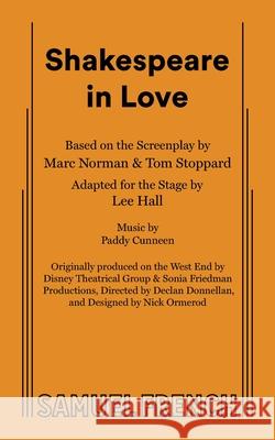 Shakespeare in Love Lee Hall Marc Norman Tom Stoppard 9780573705205 Samuel French Ltd - książka