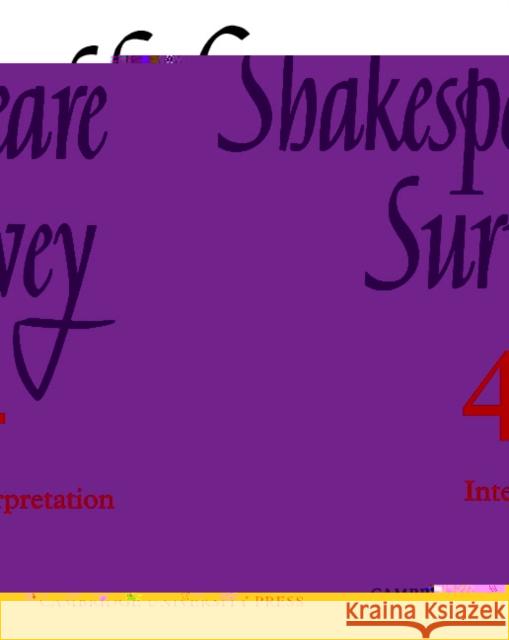 Shakespeare Survey Allardyce Nicoll Jonathan Bate Michael Dobson 9780521523783 Cambridge University Press - książka