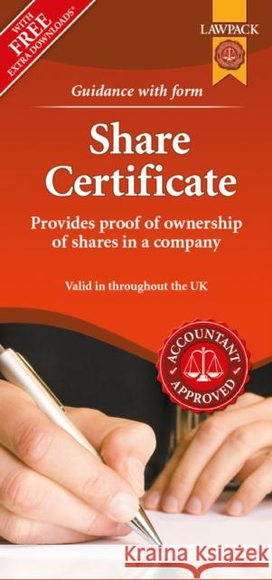 Share Certificate H. M. Williams Accountants 9781910143278 Lawpack Publishing Ltd - książka