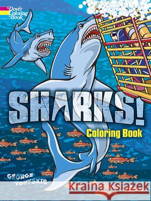 Sharks! Coloring Book  Toufexis 9780486490281  - książka