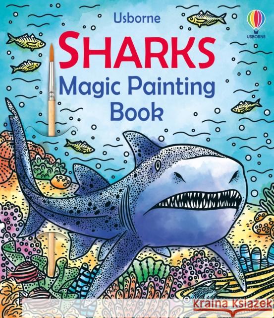 Sharks Magic Painting Book Sam Baer 9781805079385 Usborne Publishing Ltd - książka
