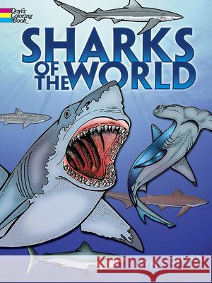 Sharks of the World Coloring Book Llyn Hunter 9780486261379 Dover Publications - książka