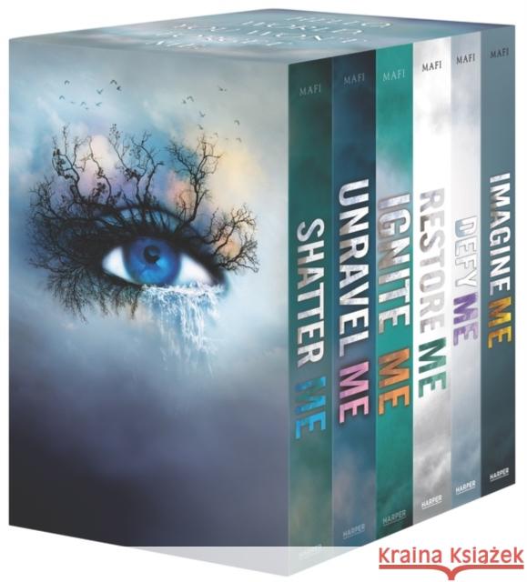 Shatter Me Series 6-Book Box Set: Shatter Me, Unravel Me, Ignite Me, Restore Me, Defy Me, Imagine Me Tahereh Mafi 9780063111356 HarperCollins - książka