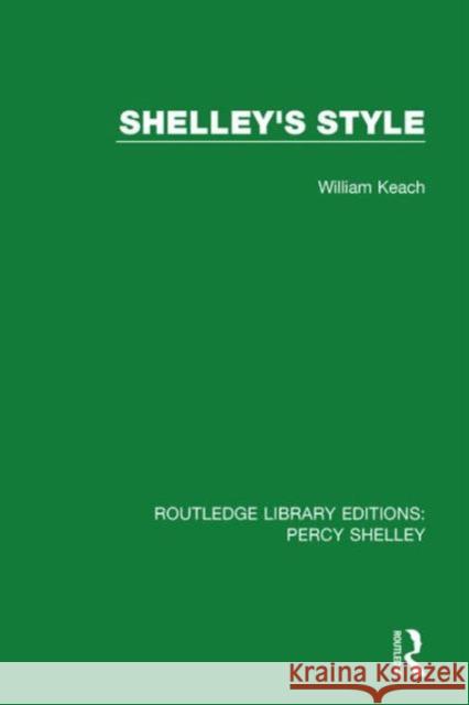 Shelley's Style William Keach 9781138645301 Routledge - książka