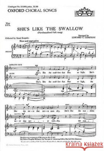 She's like the swallow  9780193870734 Oxford University Press - książka