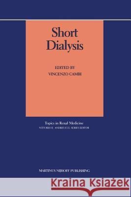 Short Dialysis Andrea Cambi 9781461292166 Springer - książka