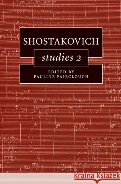 Shostakovich Studies 2 Pauline Fairclough 9780521111188  - książka