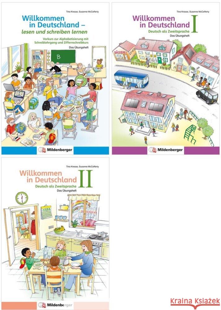 Sicher in die Grundschule - Sparpaket: Deutsch als Zweitsprache, 3 Teile diverse 9783619914180 Mildenberger - książka