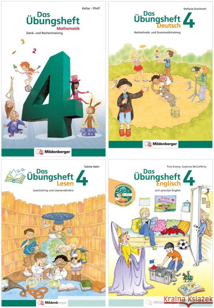 Sicher ins 5. Schuljahr - Sparpaket: Rechnen - Schreiben - Lesen - Grammatik - Englisch · Klasse 4, 4 Teile diverse 9783619914081 Mildenberger - książka