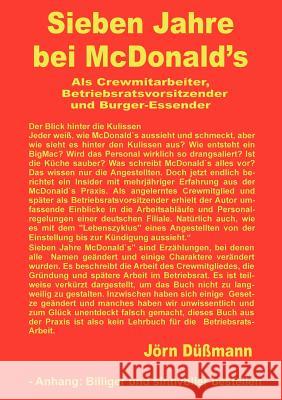 Sieben Jahre bei McDonald's J. Rn D 9783839131374 Books on Demand - książka