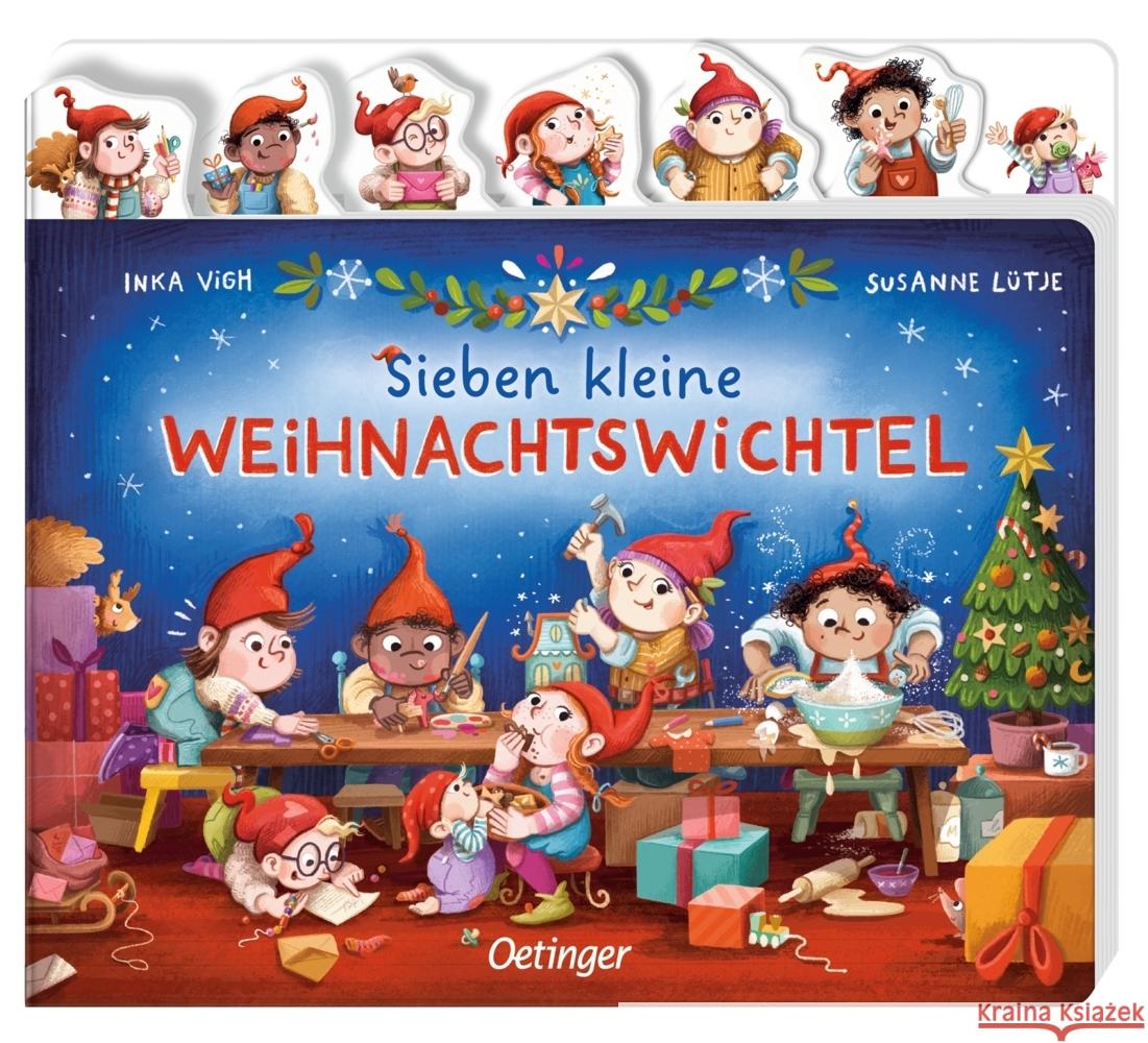 Sieben kleine Weihnachtswichtel Lütje, Susanne 9783789108129 Oetinger - książka