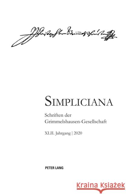 Simpliciana XLII (2020) Peter Hesselmann 9783034342940 Peter Lang Gmbh, Internationaler Verlag Der W - książka