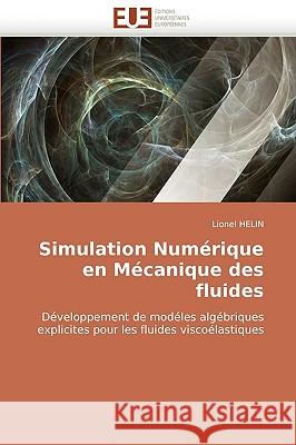 Simulation Numerique En Mecanique Des Fluides Lionel Helin 9786131508967 Editions Universitaires Europeennes - książka