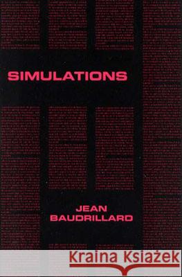 Simulations Jean Baudrillard 9780936756028  - książka