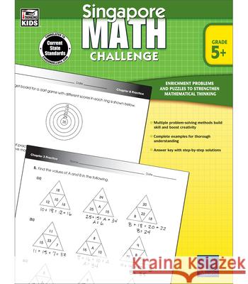 Singapore Math Challenge, Grades 5 - 8 Frank Schaffer Publications 9781623990756 Frank Schaffer Publications - książka