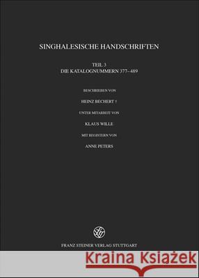 Singhalesische Handschriften  9783515030373 Franz Steiner Verlag - książka