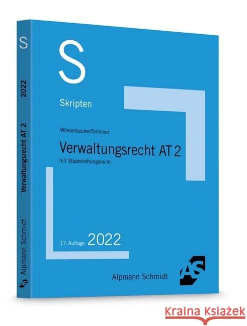 Skript Verwaltungsrecht AT 2 Wüstenbecker, Horst, Sommer, Christian 9783867528061 Alpmann und Schmidt - książka