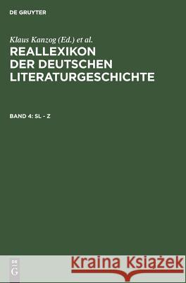 Sl - Z Klaus Kanzog 9783110100853 de Gruyter - książka