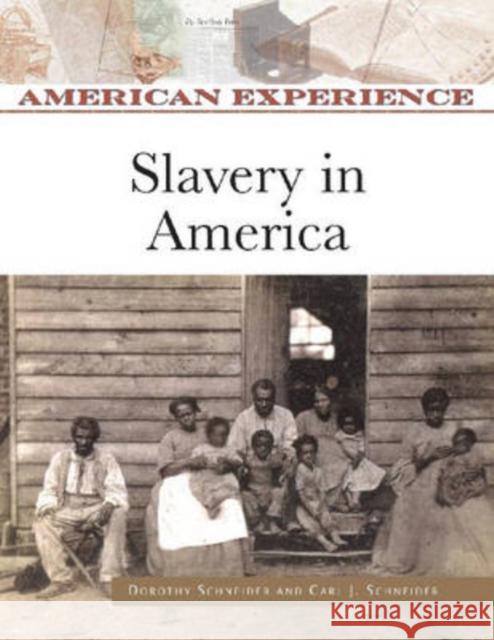 Slavery in America Dorothy Schneider Carl J. Schneider 9780816062416 Facts on File - książka