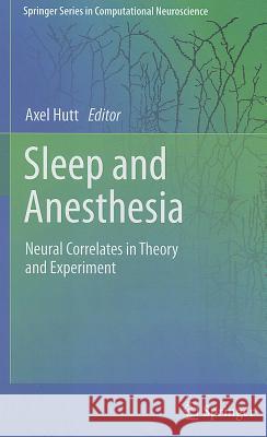 Sleep and Anesthesia: Neural Correlates in Theory and Experiment Hutt, Axel 9781461401728 Not Avail - książka