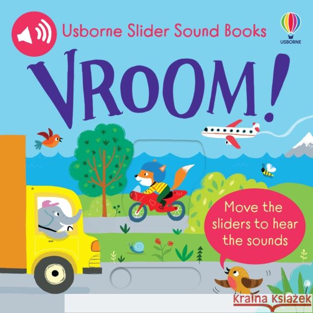 Slider Sound Books: Vroom! Sam Taplin 9781803707358 Usborne Publishing Ltd - książka