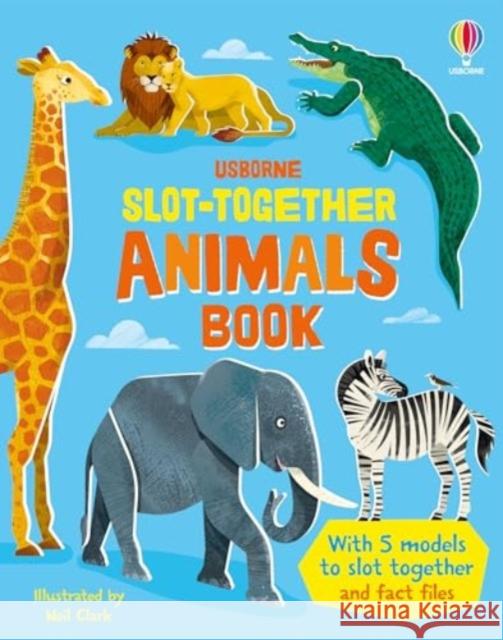 Slot-together Animals Book Abigail Wheatley 9781805077336 Usborne Publishing Ltd - książka