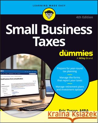Small Business Taxes for Dummies Eric Tyson 9781394419104 For Dummies - książka