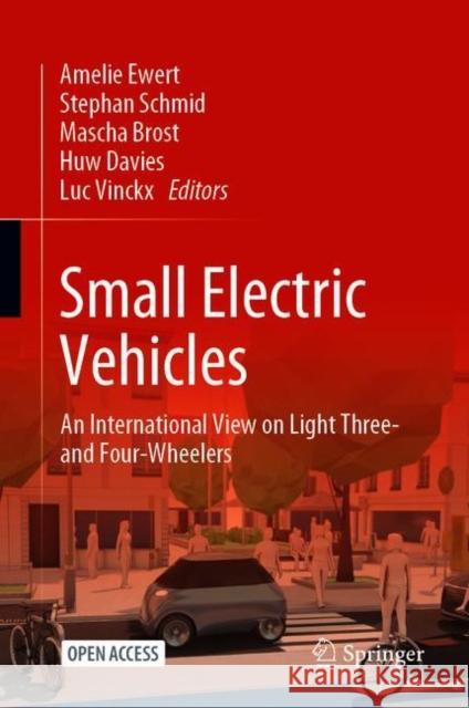 Small Electric Vehicles: An International View on Light Three- And Four-Wheelers Amelie Ewert Stephan Schmid Mascha Brost 9783030658427 Springer - książka