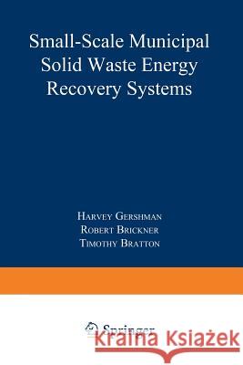 Small-Scale Municipal Solid Waste Energy Recovery Systems Brickner Gershman 9781461597438 Springer - książka