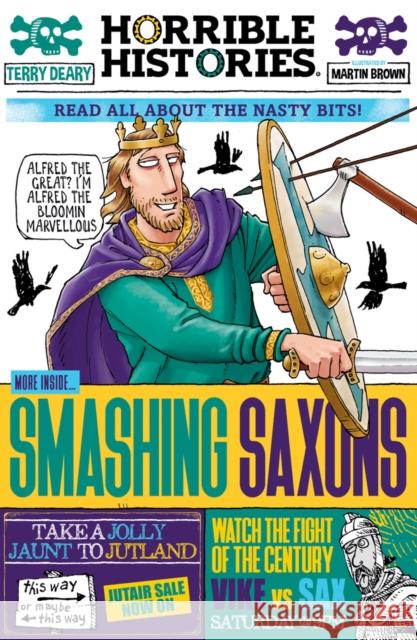 Smashing Saxons (newspaper edition) Terry Deary 9780702331015 Scholastic - książka