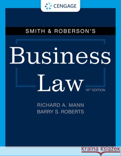 Smith & Roberson's Business Law Barry (The University of North Carolina at Chapel Hill) Roberts 9780357364000 Cengage Learning, Inc - książka