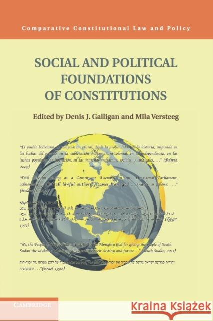 Social and Political Foundations of Constitutions Denis J. Galligan Mila Versteeg 9781107546080 Cambridge University Press - książka