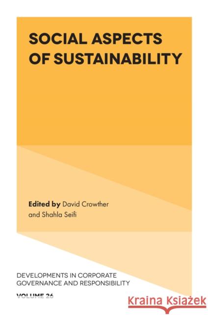 Social Aspects of Sustainability  9781805927266 Emerald Publishing Limited - książka