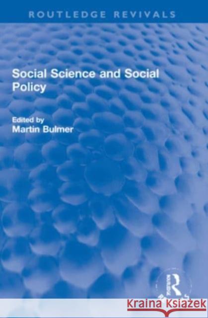 Social Science and Social Policy  9781032159157 Taylor & Francis Ltd - książka