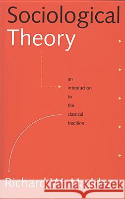Sociological Theory: An Introduction to the Classical Tradition Richard W. Hadden 9781551110950 BROADVIEW PRESS LTD ,CANADA - książka