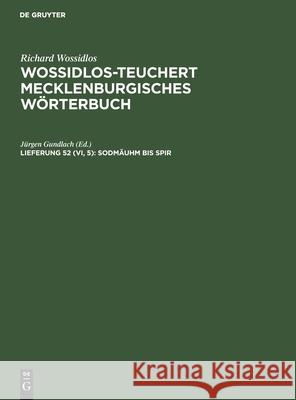 Sodmäuhm Bis Spir Jürgen Gundlach, No Contributor 9783112587591 De Gruyter - książka