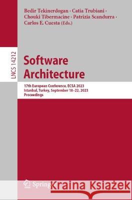 Software Architecture  9783031425912 Springer Nature Switzerland - książka